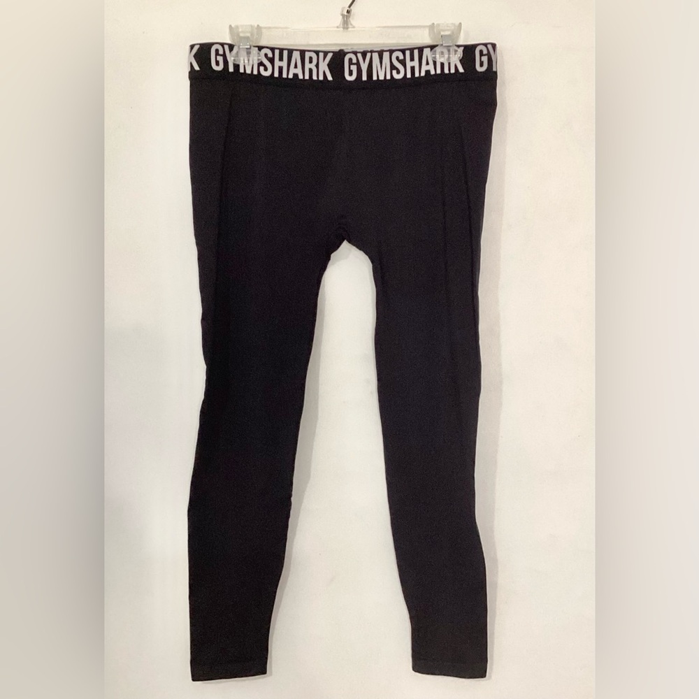 Gymshark Black Workout Leggings w Name Brand Waistband Sz L